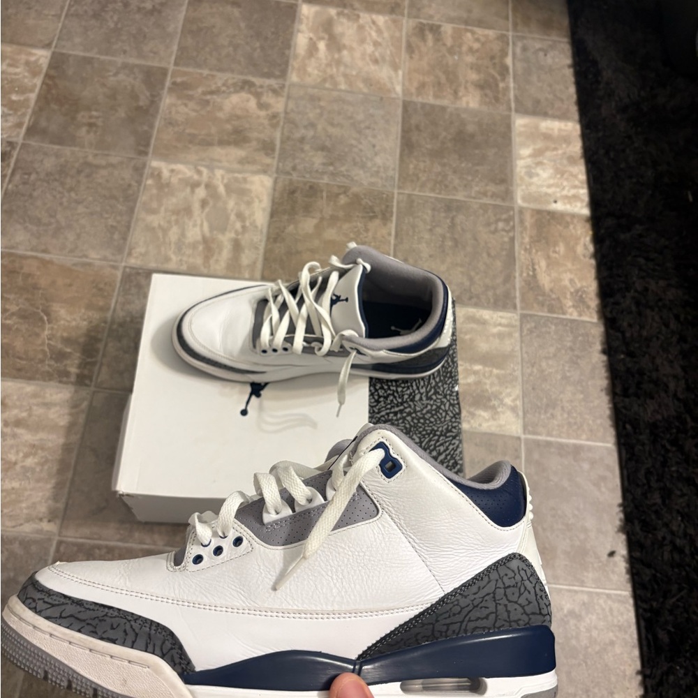 Jordan White and Navy Sneakers